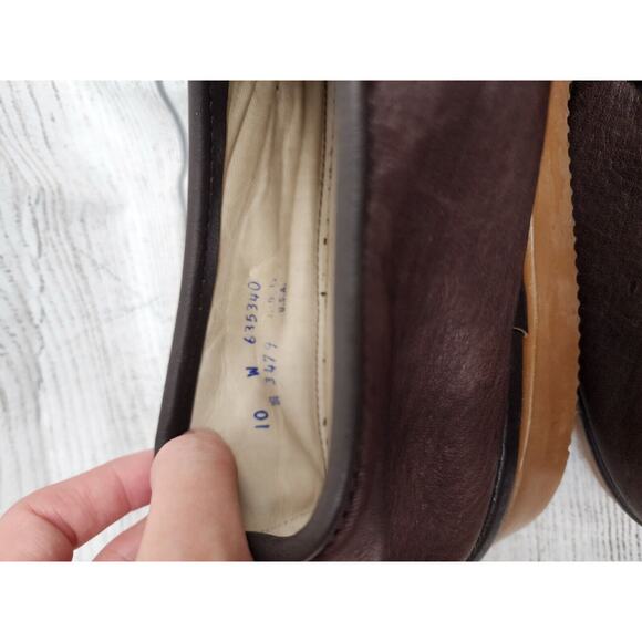 L.L Bean Vintage Mens Loafer Size 10 Wide Brown Made In Usa main image 12